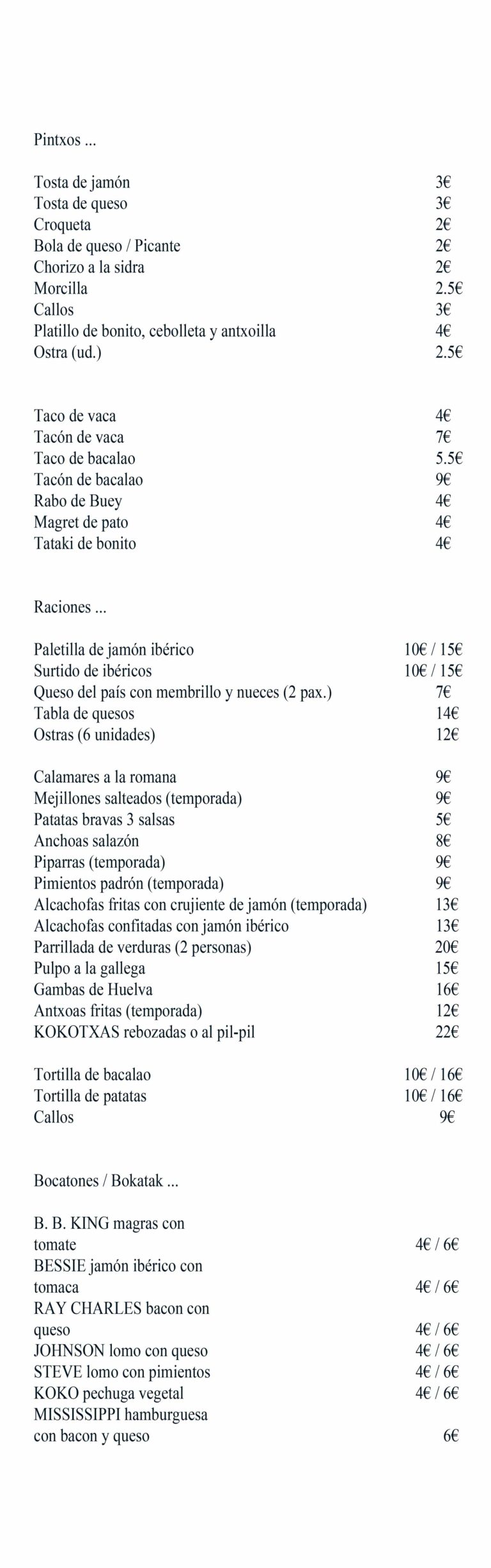 Carta Pintxos Itsaspe Hondarribia 768x2450
