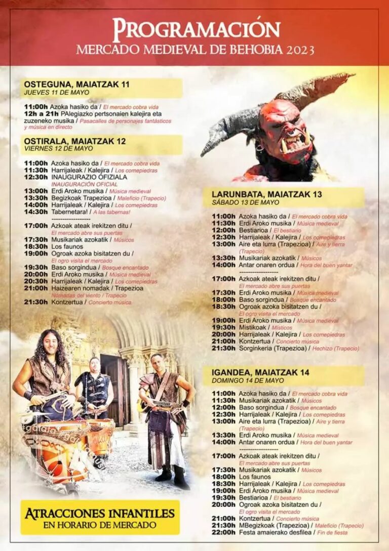 Programacion Mercado Medieval de Behobia 2023 1 768x1089