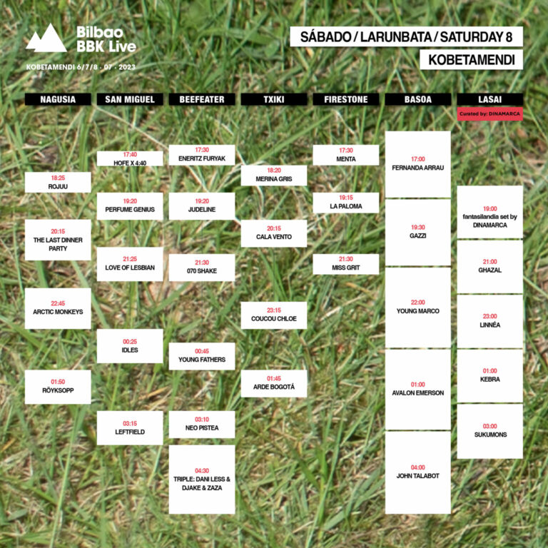 Horarios Bilbao BBK Live sabado 8 julio 2023 768x768