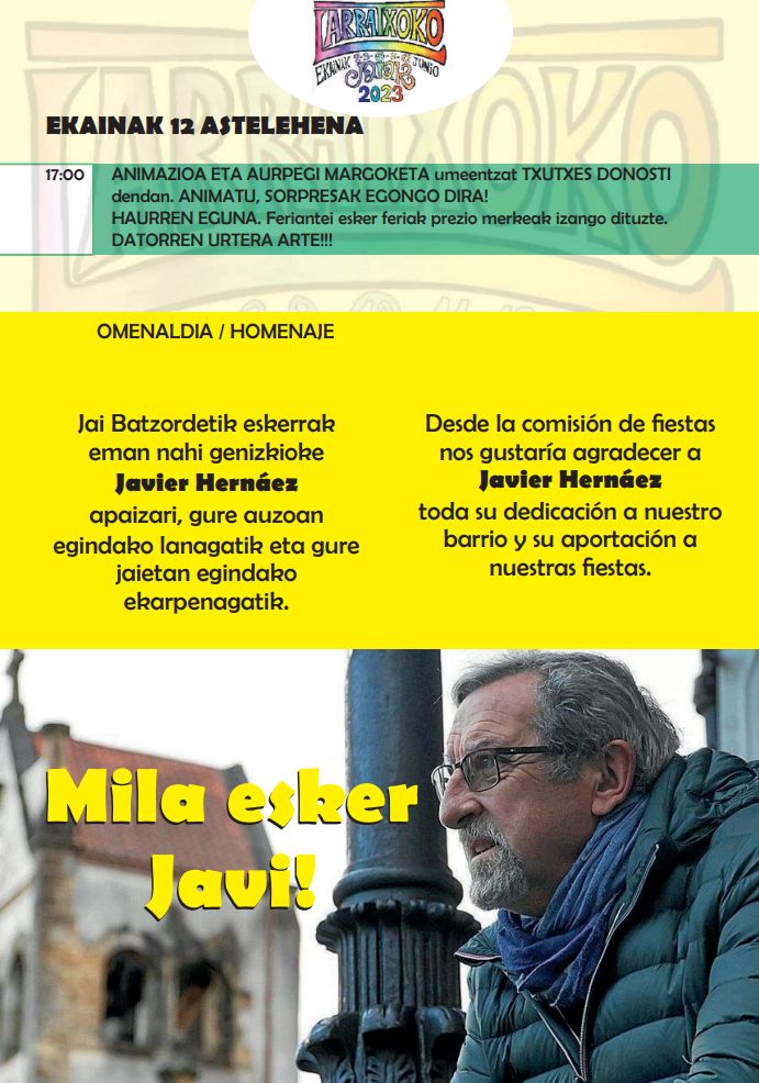 Programa Fiestas de Larratxo 2023 3