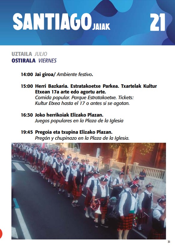 Programa Fiestas de Gorliz 21 julio