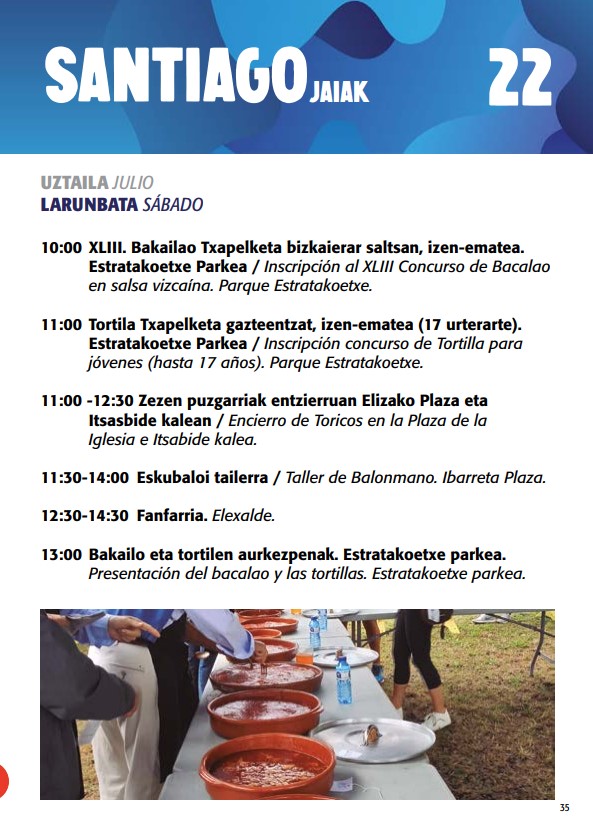 Programa Fiestas de Gorliz 22 julio