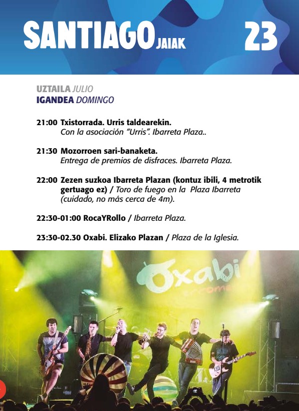 Programa Fiestas de Gorliz 23 julio 2
