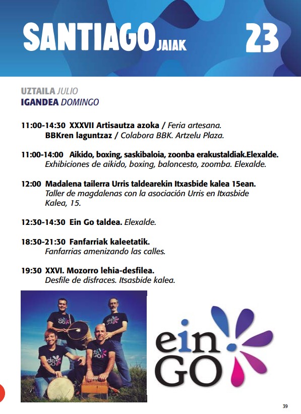 Programa Fiestas de Gorliz 23 julio